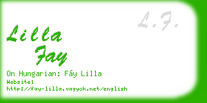 lilla fay business card